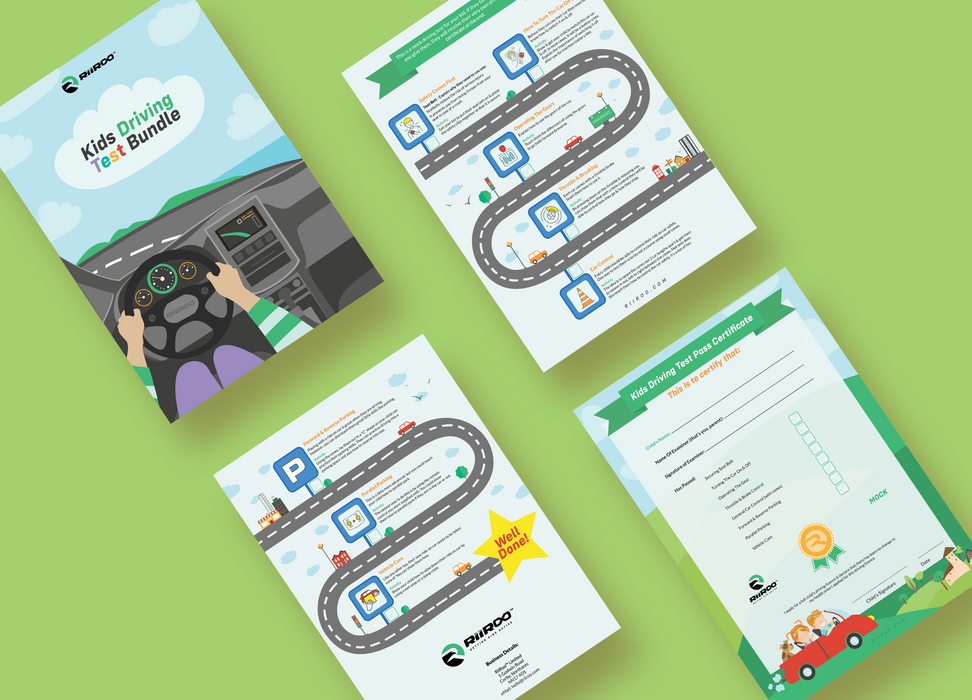riiroo kids driving test collage and license kit