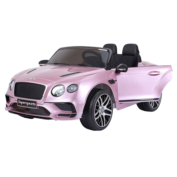 riiroo kids official licensed bentley continental supersport electric ride on car with parental remote pink supersports 12v eva wheel