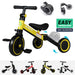 riiroo three in one trike yellow 3 1 kids tricycles wheel toddler balance bike adjustable seat
