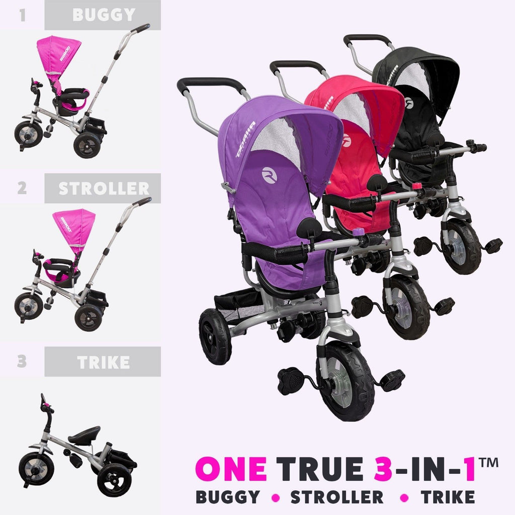 Pink 3 wheel stroller 2025
