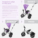 RiiRoo 3 Wheel Trike For Toddlers Ride On Buggy Handle Bar 3 In 1