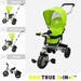 RiiRoo 3 Wheel Trike For Toddlers Ride On Buggy Handle Bar 3 In 1 Green