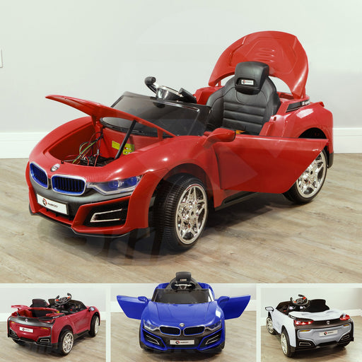 RiiRoo BMW i8 Style Ride On Car - 12V 2WD Red
