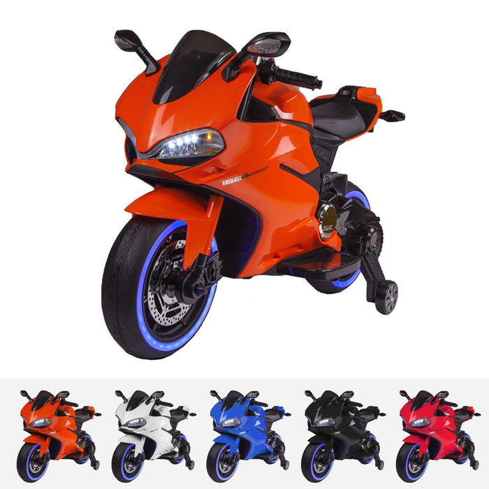 RiiRoo Ducati Style 12V Ride On Motorbike with MP3 Orange