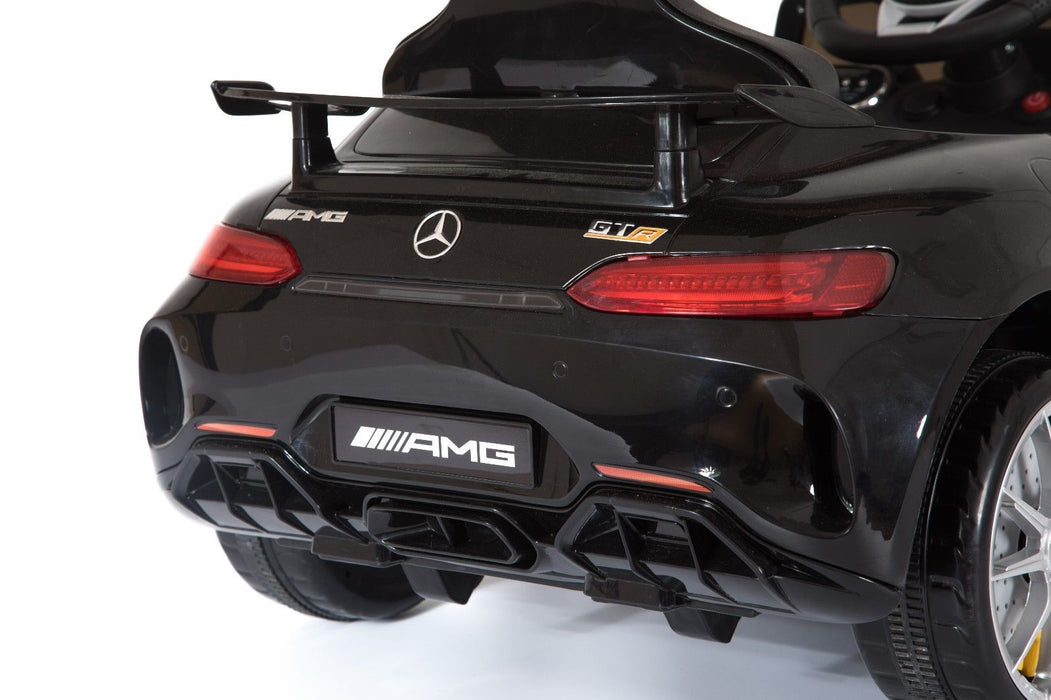 RiiRoo Mercedes Benz AMG GT R Ride On Car in black rear close up