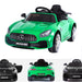 RiiRoo Mercedes Benz AMG GT R Ride On Car in green and black