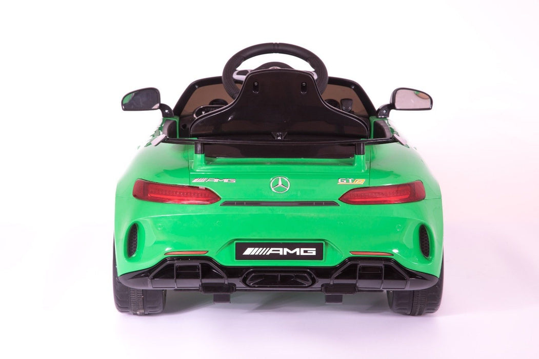 RiiRoo Mercedes Benz AMG GT R Ride On Car in green back