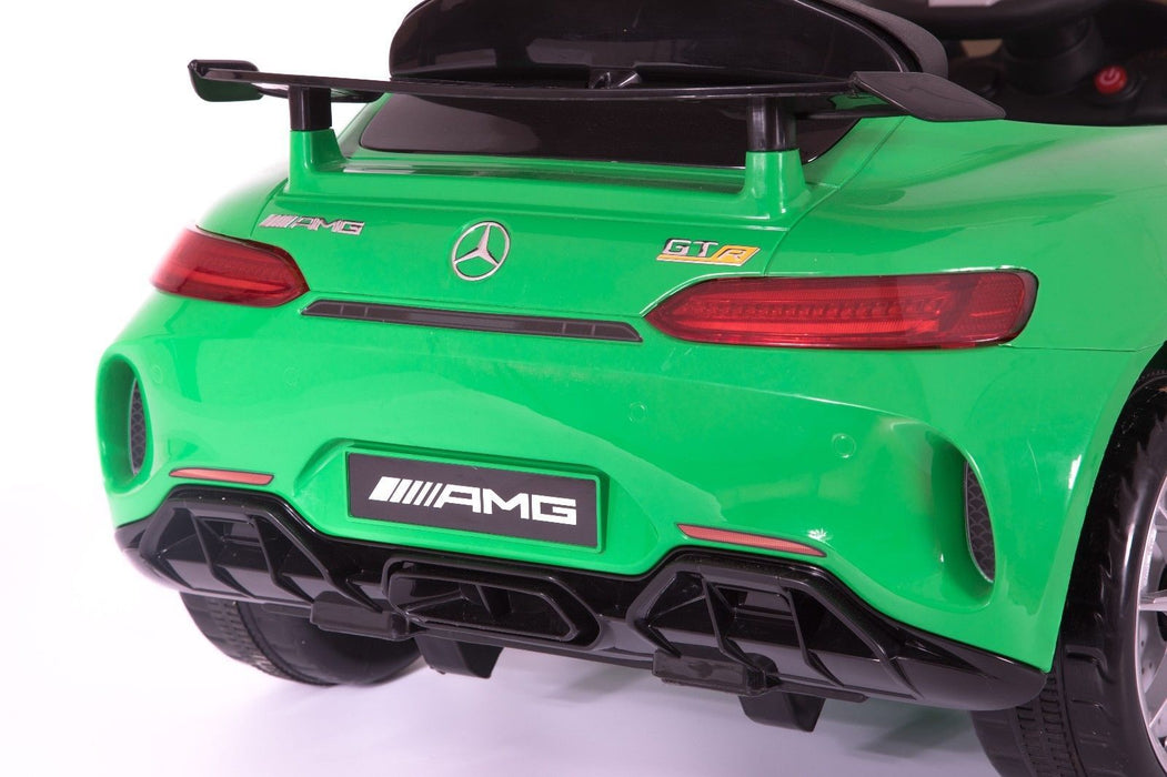 RiiRoo Mercedes Benz AMG GT R Ride On Car in green back view