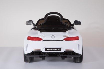 RiiRoo Mercedes Benz AMG GT R Ride On Car in white back view