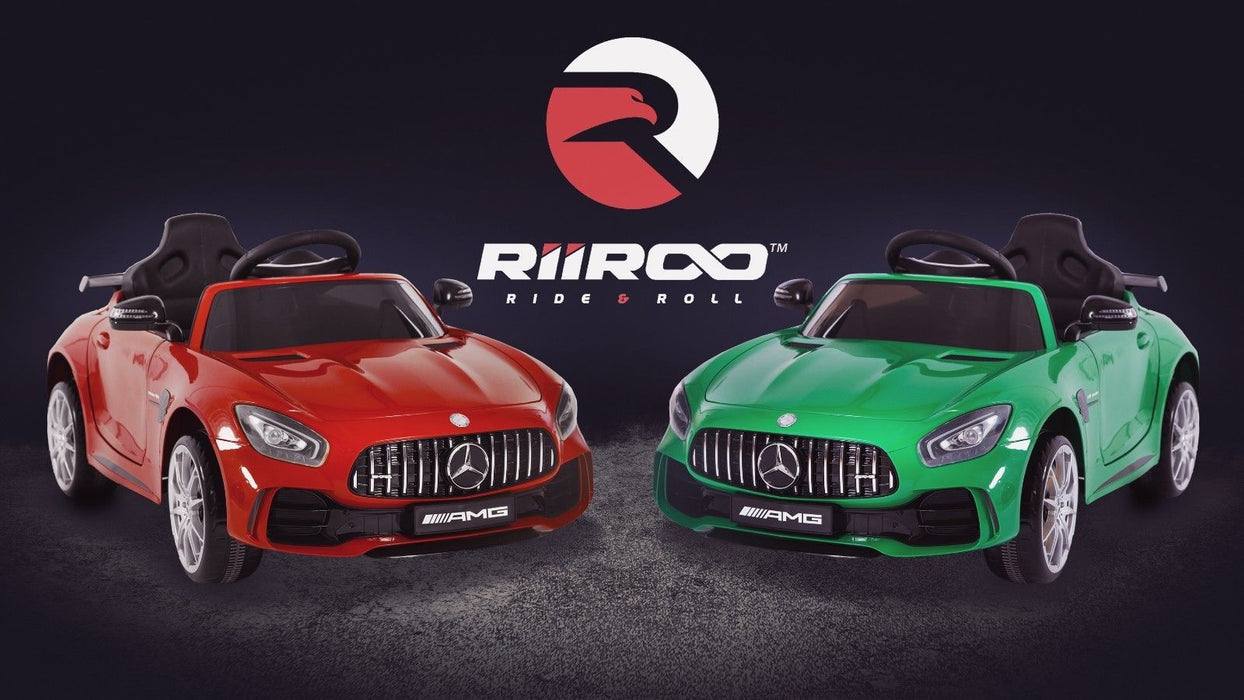RiiRoo Mercedes Benz AMG GT R Ride On Car red and green front