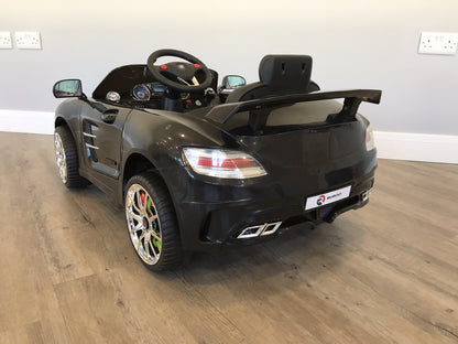 RiiRoo Mercedes SLS Style Ride On Car in black back view