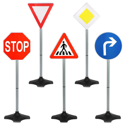 Kids RIde On Car Road Traffic Signs Set Of 5