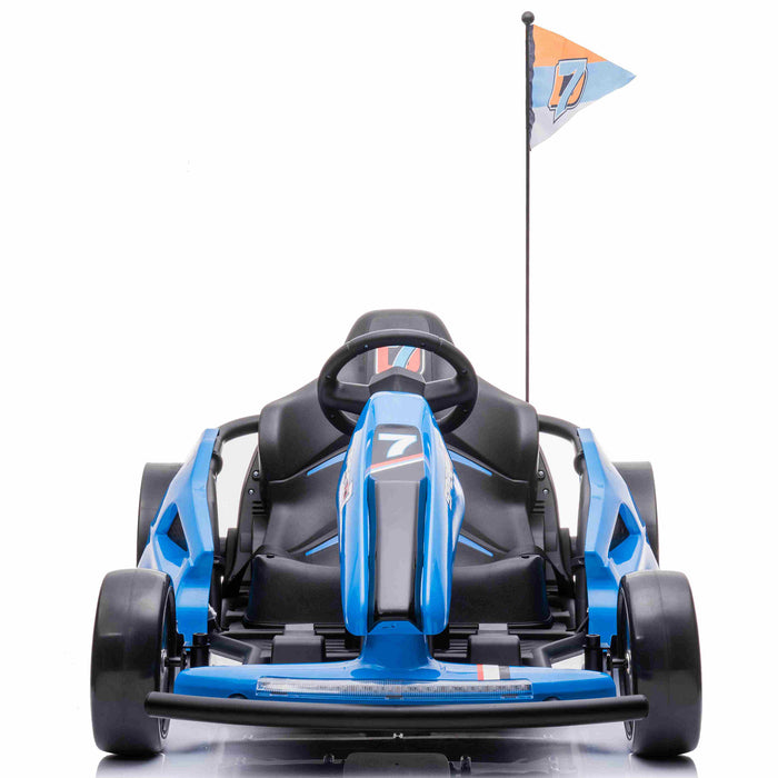 Kart électrique drift bleu 24V avec option drift!
