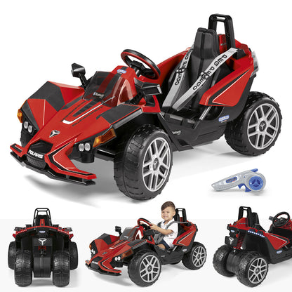 Peg Perego Polaris SlingShot Single Seater with Remote  - Red & Black