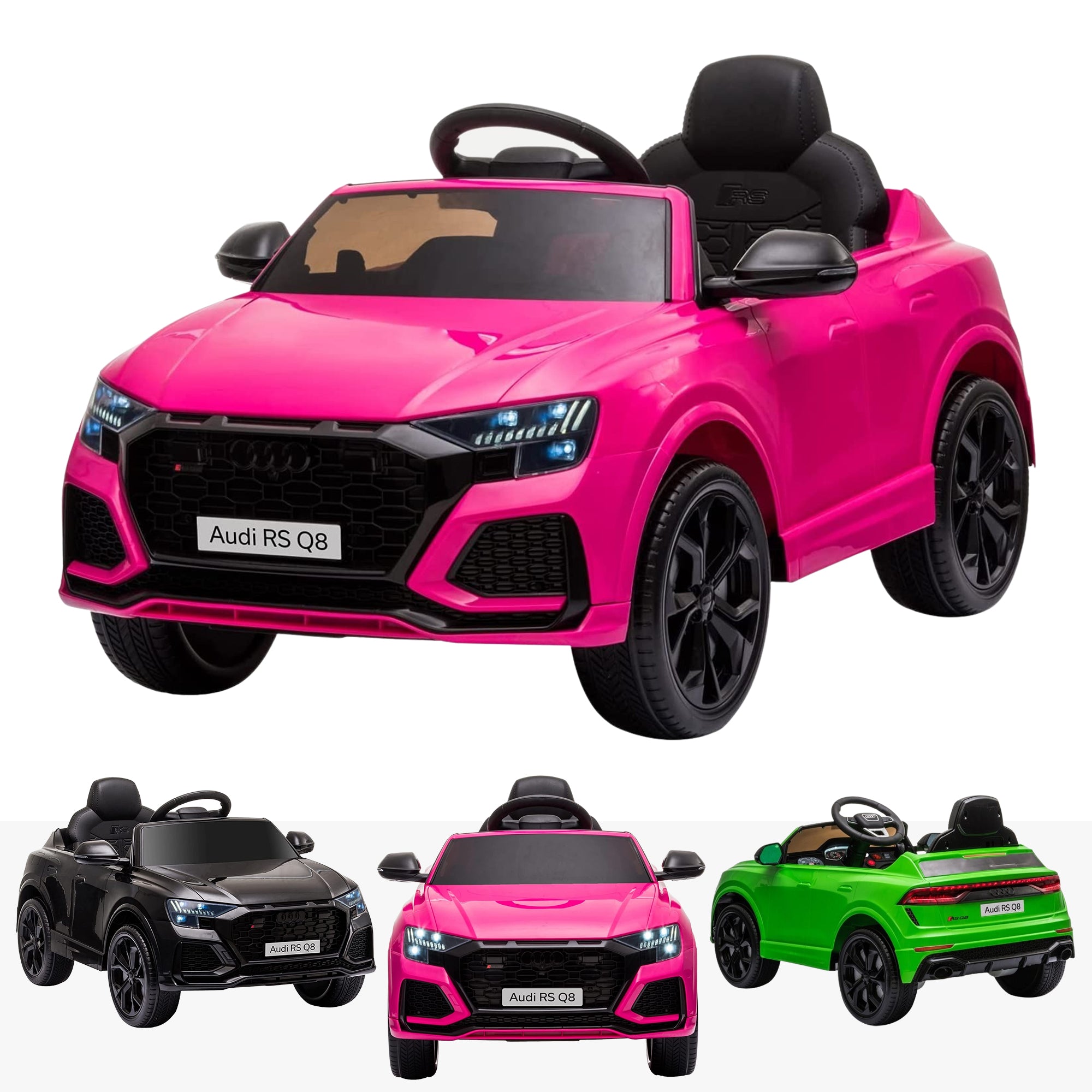 Pink audi kids car online