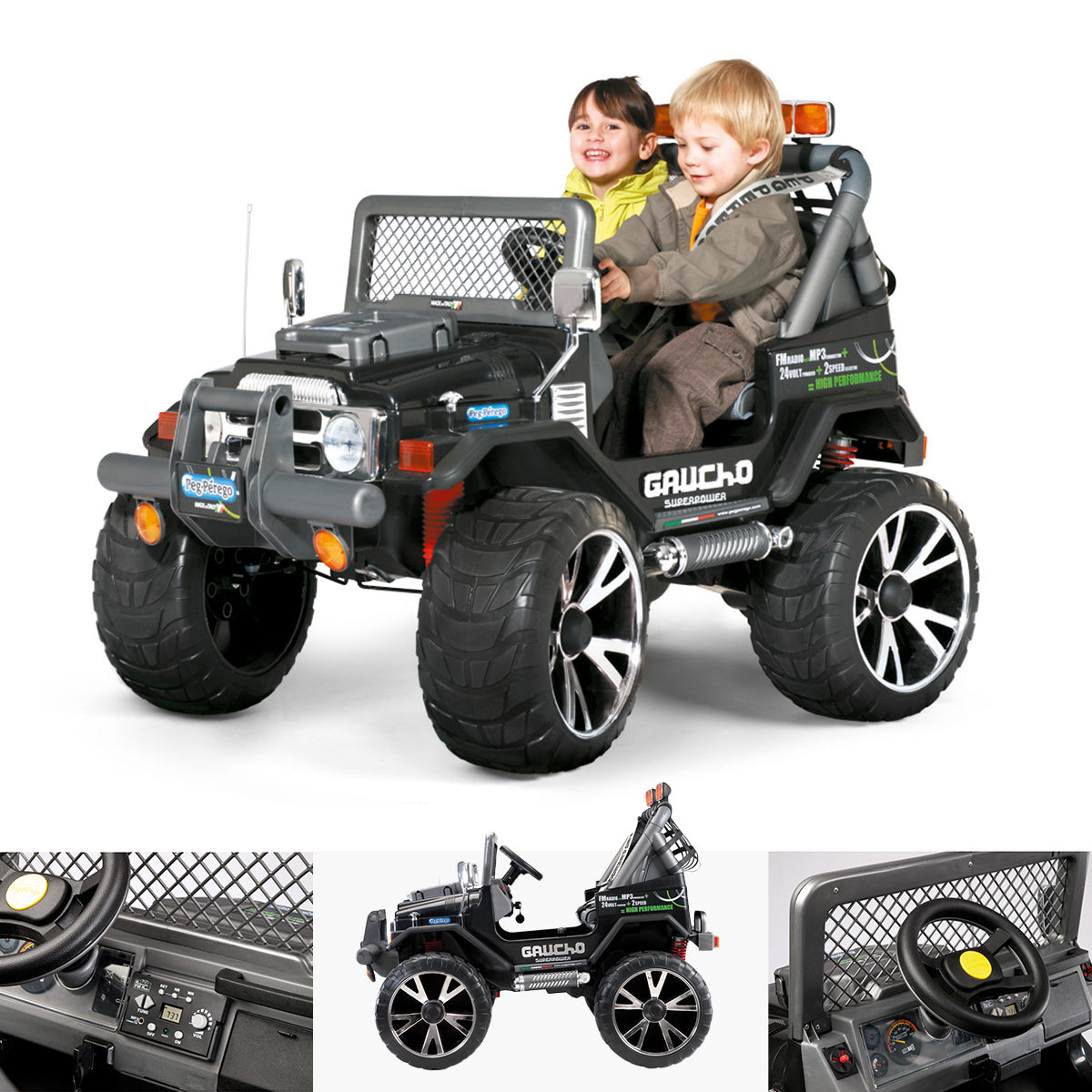gaucho superpower 24v peg perego 24V Peg Perego Gaucho SuperPower 340W Kids Battery Electric Ride On – RiiRoo