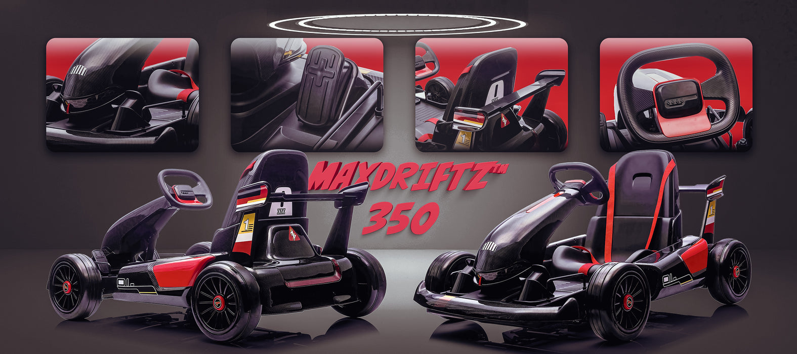 MaxDriftz™ 350 Electric Go Kart For Kids — RiiRoo